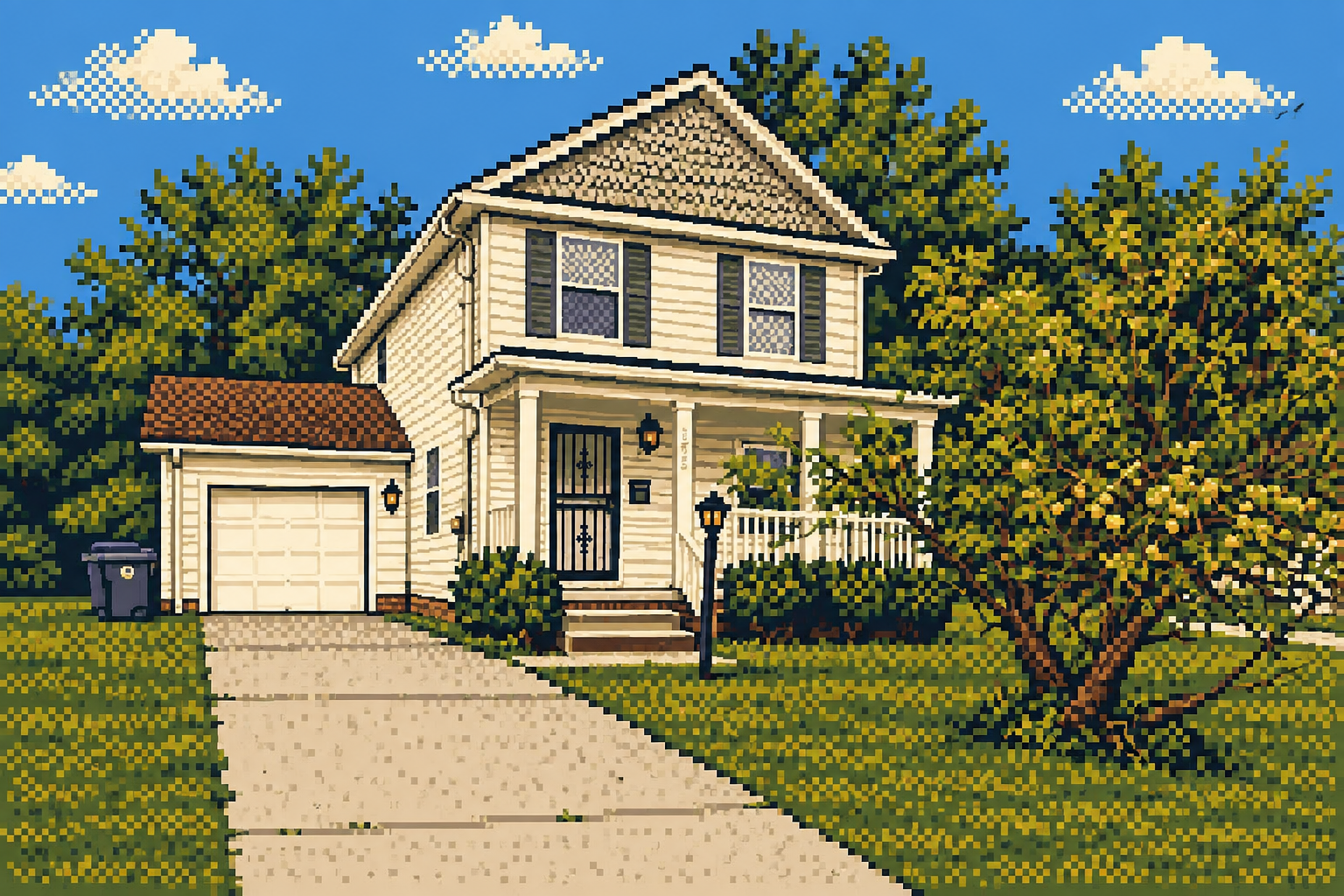 Pixel-art interpretation of 14720 Ohio Ave